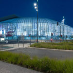 Éclairage public stade pierre Mauroy, Design Urbain, intersection, nuit, Villeneuve-d'Ascq